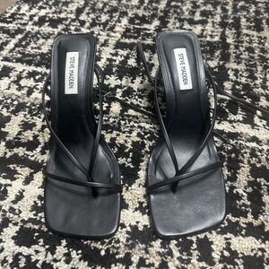 Steve Madden Black Strappy Heels